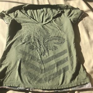 Army green tank top